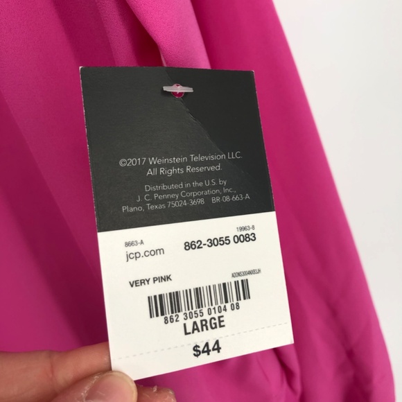 Project Runway Womens Top Size Large Pink Tie Waist V Neck Office Career Classic - Picture 6 of 11